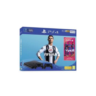PlayStation 4 Slim 500Go - Noir + FIFA 19