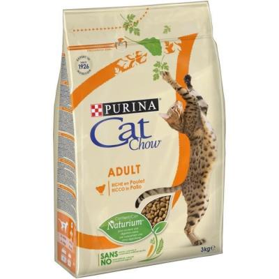 CAT CHOW PURINA  Adulte Croquettes pour Chat NaturiumTM Poulet 3 kg Sac