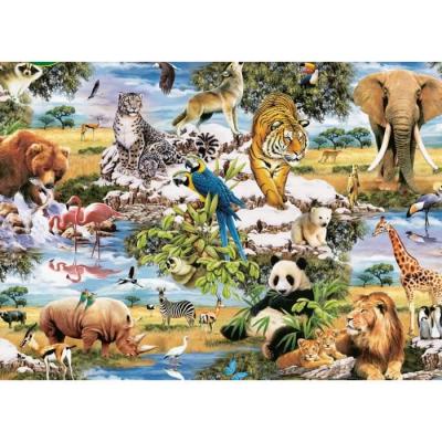 KING  puzzle animaux sauvages 1000 pi&egrave;ces 68 x 49 cm
