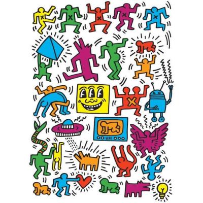 EUROGRAPHICS Puzzle 1000 pi&egrave;ces : Keith Haring : Collage Coloris Unique