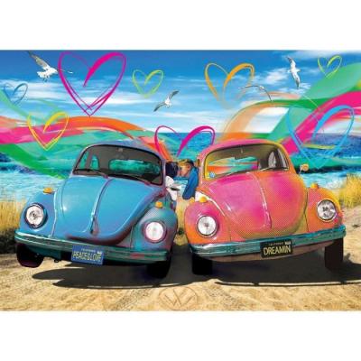 EUROGRAPHICS Puzzle 1000 pi&egrave;ces : Volkswagen Beetle Love Coloris Unique