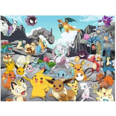  Puzzle 1500 pieces les pokemon a la montagne : pikachu mewtwo dracaufeu bulbizarre salameche tortank 