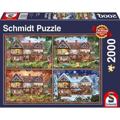 SCHMIDT SPIELE Puzzle 2000 pieces Maison des quatre saisons - Schmidt