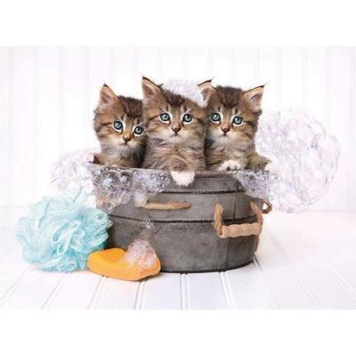 CLEMENTONI Puzzle 3 chatons dans une bassine - 500 pieces -  - collection animaux - chat 