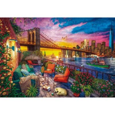 CLEMENTONI Puzzle 3000 pi&egrave;ces : Coucher de soleil sur le balcon de Manhattan