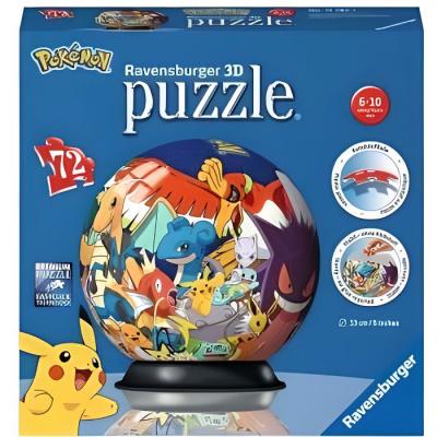 RAVENSBURGER Puzzleball Pokemon : Pikachu Et Dracaufeu 72 Pi&egrave;ces - 3d Puzzle  - 117857