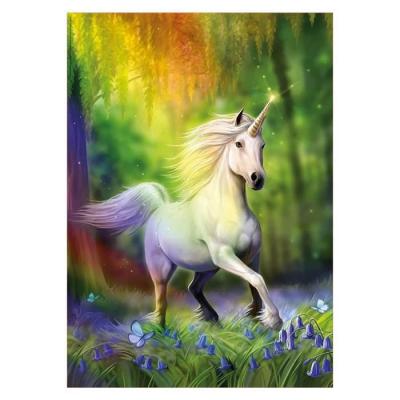 EDUCA Puzzle 500 pieces - licorne blanche et l arc en ciel  -  collection fantastique - anne stokes 