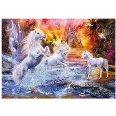 OTTO Puzzle adulte 1500 pieces - le monde des licrones blanches - collection fantastique - clementoni 