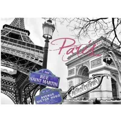 RAVENSBURGER Puzzle adulte  - Tour Eiffel et Arc de Triomphe de Paris - 1500 pi&egrave;ces - Noir et blanc