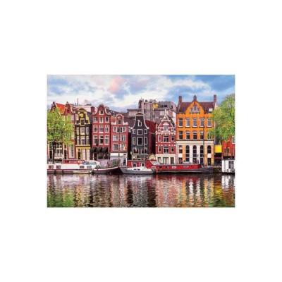 EDUCA Puzzle adulte amsterdam maisons dansantes - 1000 pieces -  collection ville et paysage pays-bas - hollande 