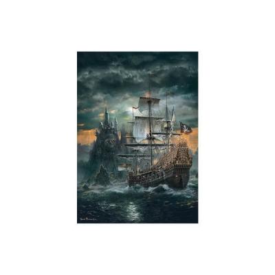CLEMENTONI Puzzle adulte - bateau pirate et l ile au tresor - 1500 pieces -  - collection pirate 