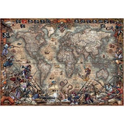 EDUCA Puzzle adulte carte au tresor du corsaire - 2000 pieces -  collection pirate 