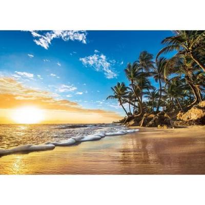 CLEMENTONI Puzzle Adulte : Lever du soleil Paysage Tropical - 1500 Pieces -  Collection Plage - Mer 