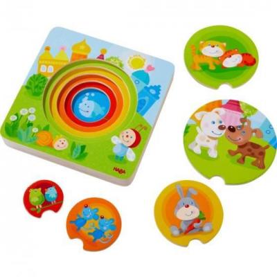 AUTRES Haba puzzle animaux en bois 5 pi&egrave;ces
