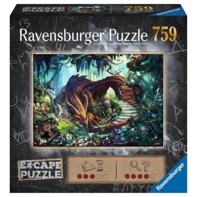 RAVENSBURGER Puzzle d'&eacute;vasion 759 pi&egrave;ces - Aventure dans la grotte du dragon - Neuf