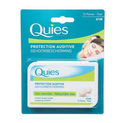 QUIES  Boule Protection Auditive - Cire Naturelle - Bo&icirc;te de 12 paires
