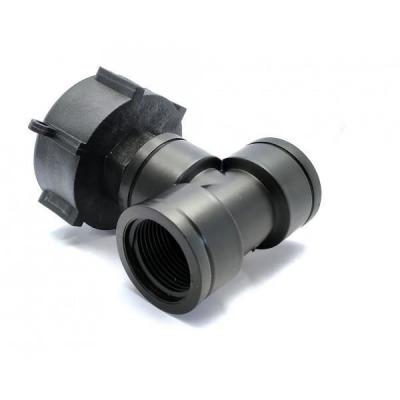 MULTITANKS Raccord S60x6 en polypropyl&egrave;ne - double sortie femelle 1'' BSP pour IBC 1000 litres - 1''