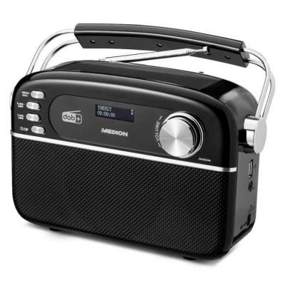 MEDION Radio R&eacute;tro -  - DAB/FM - Mono 25W RMS - Noir