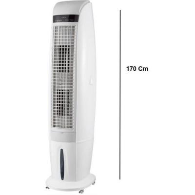 PURLINE Rafraichisseur d'air par &eacute;vaporation &agrave; d&eacute;bit &eacute;lev&eacute; avec roues - Blanc
