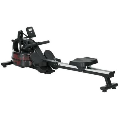 SPORTNOW Rameur &agrave; eau rameur pliable 6 niveaux de r&eacute;sistance &eacute;cran lcd multifonction noir