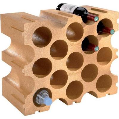 MOTTEZ Casier &agrave; vin en plastique ""Terrakotta"" pour 15 bouteilles