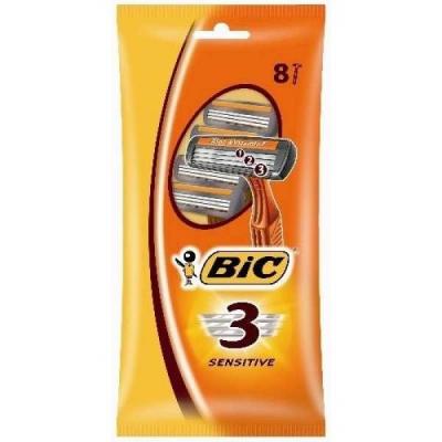BIC  3 Sensitive Rasoirs Jetables 3 Lames 8 unit&eacute;s