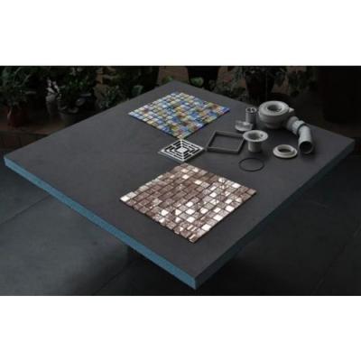 VALSTORM Desineo Receveur de Douche 120x120x4cm pr&ecirc;t &agrave; carreler + Siphon + Grille INOX
