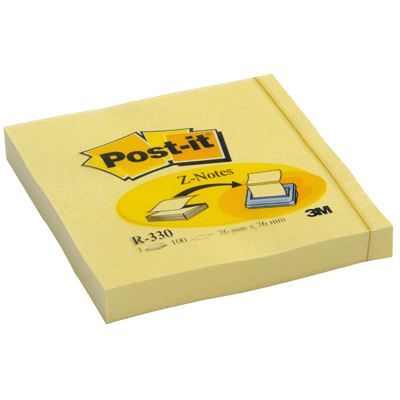 POST IT Post-it - Recharge Z-Notes Bloc de 100 feuilles 76x76mm Jaune Pastel