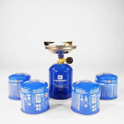 KEMPER R&eacute;chaud &agrave; gaz 2200W Coque m&eacute;tal + 4 cartouches de gaz  R&eacute;chaud camping pour cartouche gaz 190g