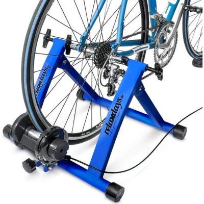 RELAXDAYS  Simulateur de v&eacute;lo pliable avec 7 niveaux de r&eacute;sistance Rouleau r&eacute;glable Vert