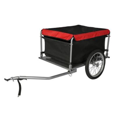 WILTEC  Remorque pour v&eacute;lo 65 kg max. 1350 x 600 x 580 mm Timon rabattable et Attelage rapide Transport de charges Randonn&eacute;e Voyag 