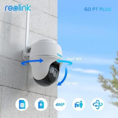 REOLINK  Go PT Plus 4G LTE Cam&eacute;ra Ext&eacute;rieure sans Fil 360&deg; Pan/Tilt Carte SD 32 Go D&eacute;tecteur AlarmeVision nocturne 