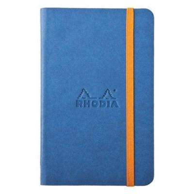 RHODIA  Carnet rama 9 X 14 Cm 192 Pages Unies. Couverture Rembord&eacute;e Saphir