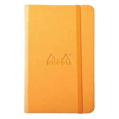 RHODIA  Carnet rama 9 X 14 Cm 192 Pages Unies. Couverture Rembord&eacute;e Orange