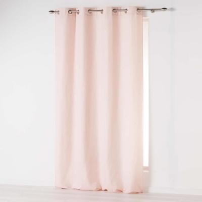Rideau a oeillets 140 x 260 cm microfibre unie absolu Rose pale