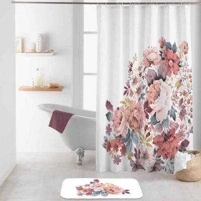 DOUCEUR D INTERIEUR Rideau de douche aux impressions fleuries - Multicolore - 180 x 200 cm