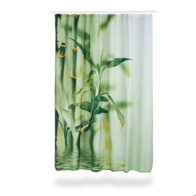 RELAXDAYS  Rideau de douche motif bambou en polyester tissu vert lavable 200x174 baignoire, vert