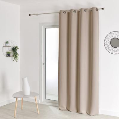 HomeMaison Rideau Occultant Non Feu M1, Polyester, Beige, 180x140 cm
