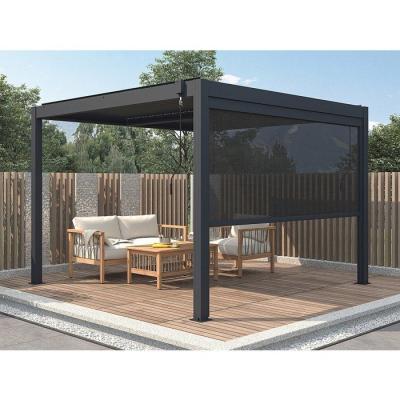 VENTE UNIQUE Rideau r&eacute;tractable pour pergola bioclimatique - L2,78 x H 2,05 m - VIADANA