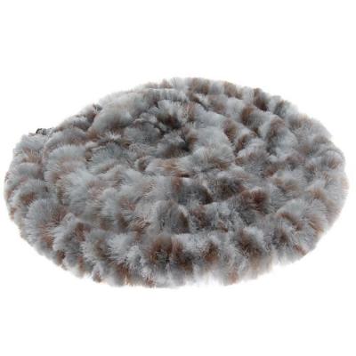  Rideaux de porte Chenilles tricolores - Marron/Blanc/Gris 