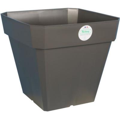 RIVIERA  Pot de fleurs  Soleilla - Carr&eacute; - 40 x 40 cm - Gris paillet&eacute;