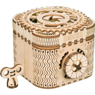 ROBOTIME  kit de maquette Bo&icirc;te au tr&eacute;sor 12,4 cm en bois 123 pi&egrave;ces