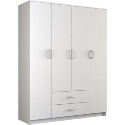 ROMA - Grande armoire de chambre 4 portes - 160x52x205 cm - 2 Blanc