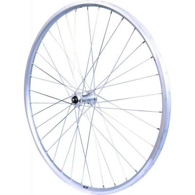 VELOX Roue v&eacute;lo - roue avant v&eacute;lo - axe &agrave; blocage Rapide - double paroi - couleur argent 