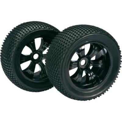 ABSIMA Roues pour truggy 1 8 avec 6 rayons  2520013 noir