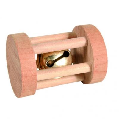 TRIXIE  Wooden Playing Roll &Oslash;3.5 X 5 Cm Beige
