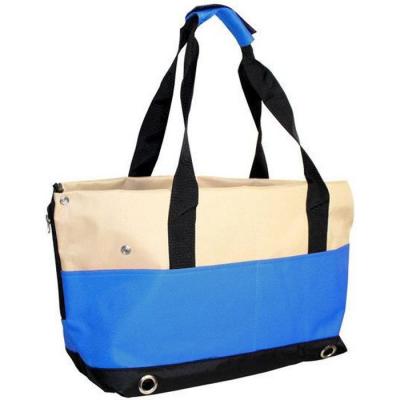YATEK Sac De Transport Pour Chiens Et Chats, Avec 4 Poches Lat&eacute;rales Et Protection Anti-Saut Bleue.