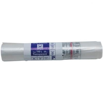 PUBLI EMBAL Sac poubelle TRANSP,110LX25 30M 1037418 - 