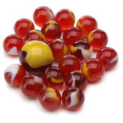 KIM PLAY Sachet 20 billes verre CLOWN + 1 calot Bille 25 mm - KIMPLAY - Mixte - A partir de 3 ans