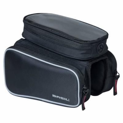 BASIL Sacoche de cadre v&eacute;lo  Design 3 compartiments (1,5L) 